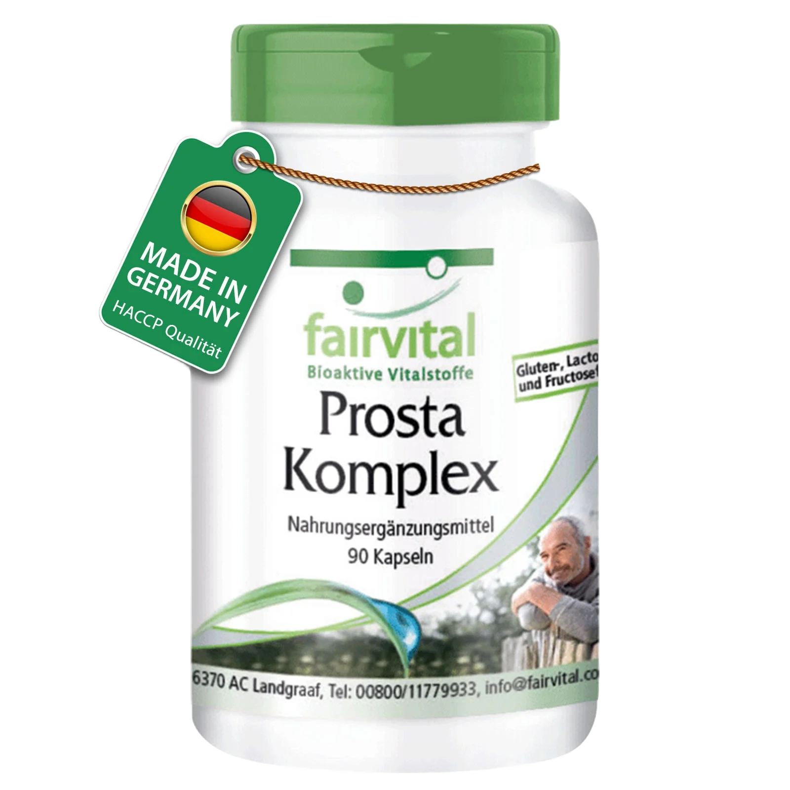 Prosta Komplex - 90 Kapseln - mit Zink, Selen uvm. - Kohlenhydratstoffwechsel, Zellteilung uvm. - Vegan | Fairvital Prosta Komplex - 90 Kapseln - mit Zink, Selen uvm. - Kohlenhydratstoffwechsel, Zellteilung uvm. - Vegan | Fairvital