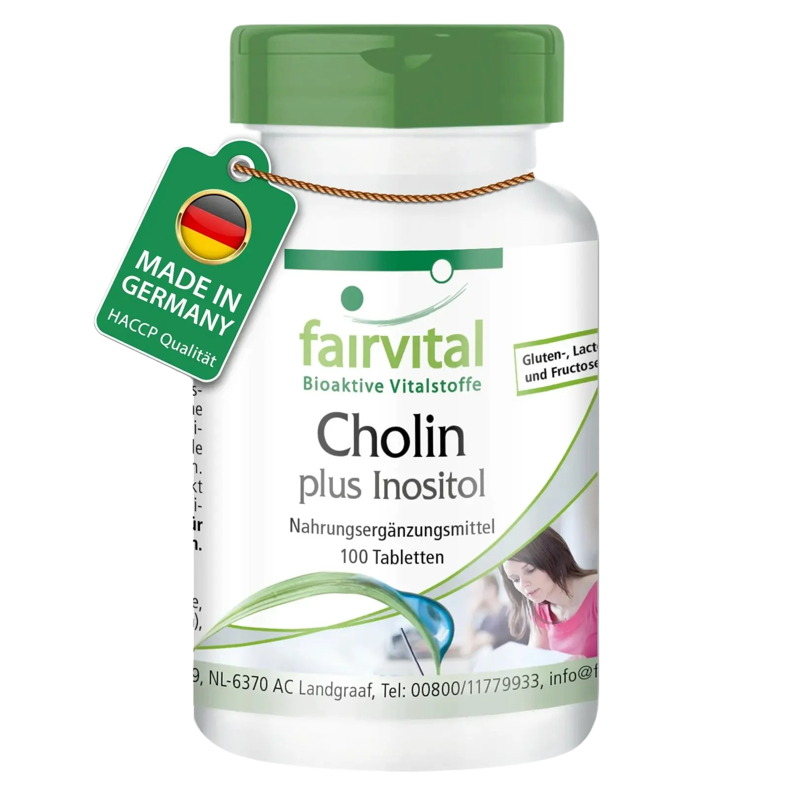 Cholin plus Inositol - 100 Tabletten - für Leberfunktion und Fettstoffwechsel - Hochdosiert und Vegan | Fairvital Cholin plus Inositol - 100 Tabletten - für Leberfunktion und Fettstoffwechsel - Hochdosiert und Vegan | Fairvital