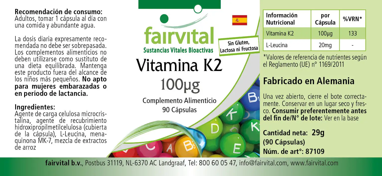 Vitamin K2 100µg – 90 capsules