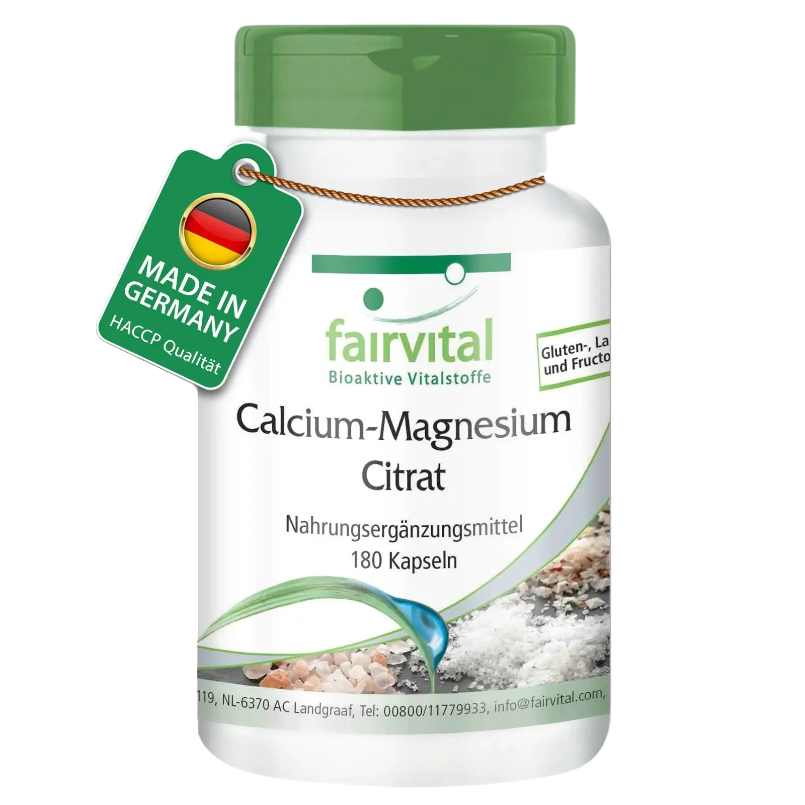 Calcium-Magnesium Citrat - 180 Kapseln - für Knochen, Zähne, Muskeln, Elektrolytgleichgewicht uvm. | Fairvital Calcium-Magnesium Citrat - 180 Kapseln - für Knochen, Zähne, Muskeln, Elektrolytgleichgewicht uvm. | Fairvital
