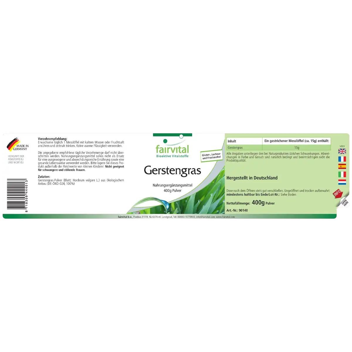 Herbe d'orge 400g Herbe d'orge 400g