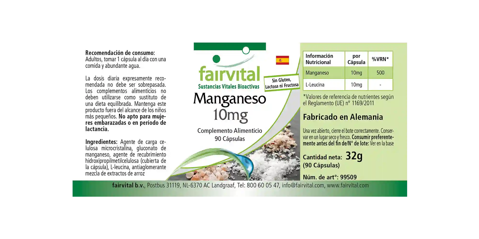 Mangan Kapseln 10mg - 90 Kapseln - Hochdosiert- Vegan | Fairvital Mangan Kapseln 10mg - 90 Kapseln - Hochdosiert- Vegan | Fairvital