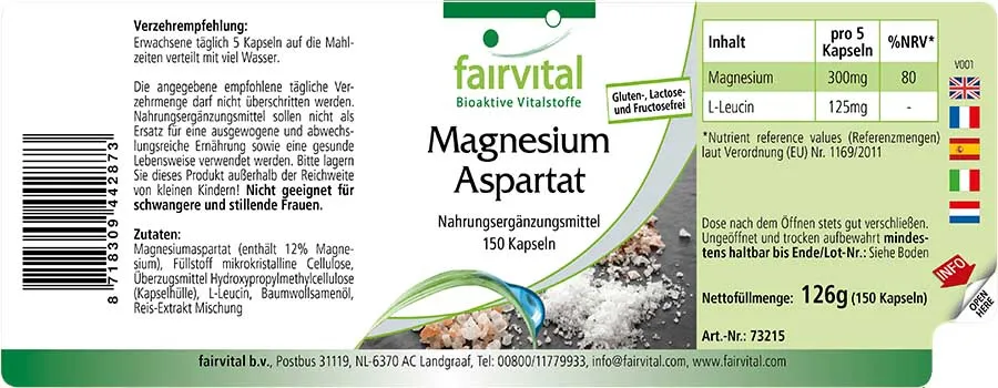 Magnesium aspartaat - 150 capsules