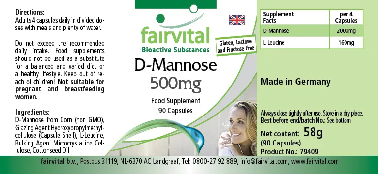 D-Mannosio 500mg - 90 capsule