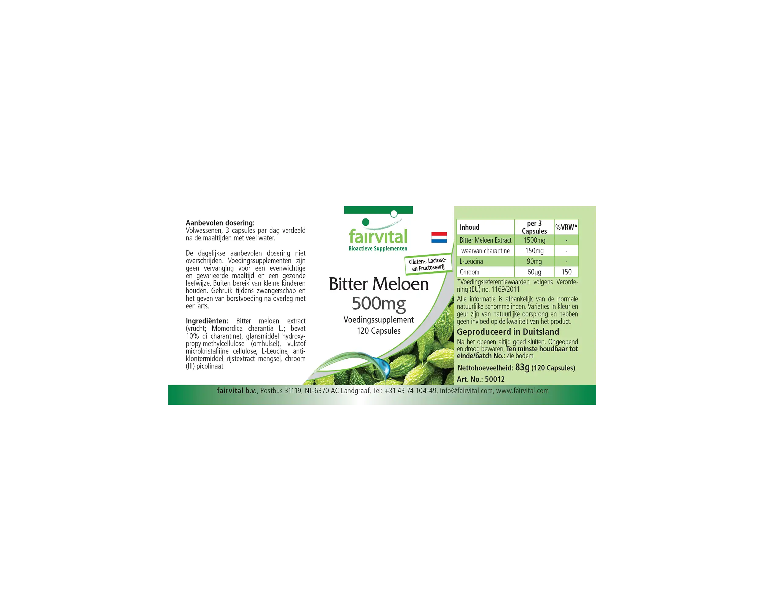 Bittere Meloen 500mg met Chroom