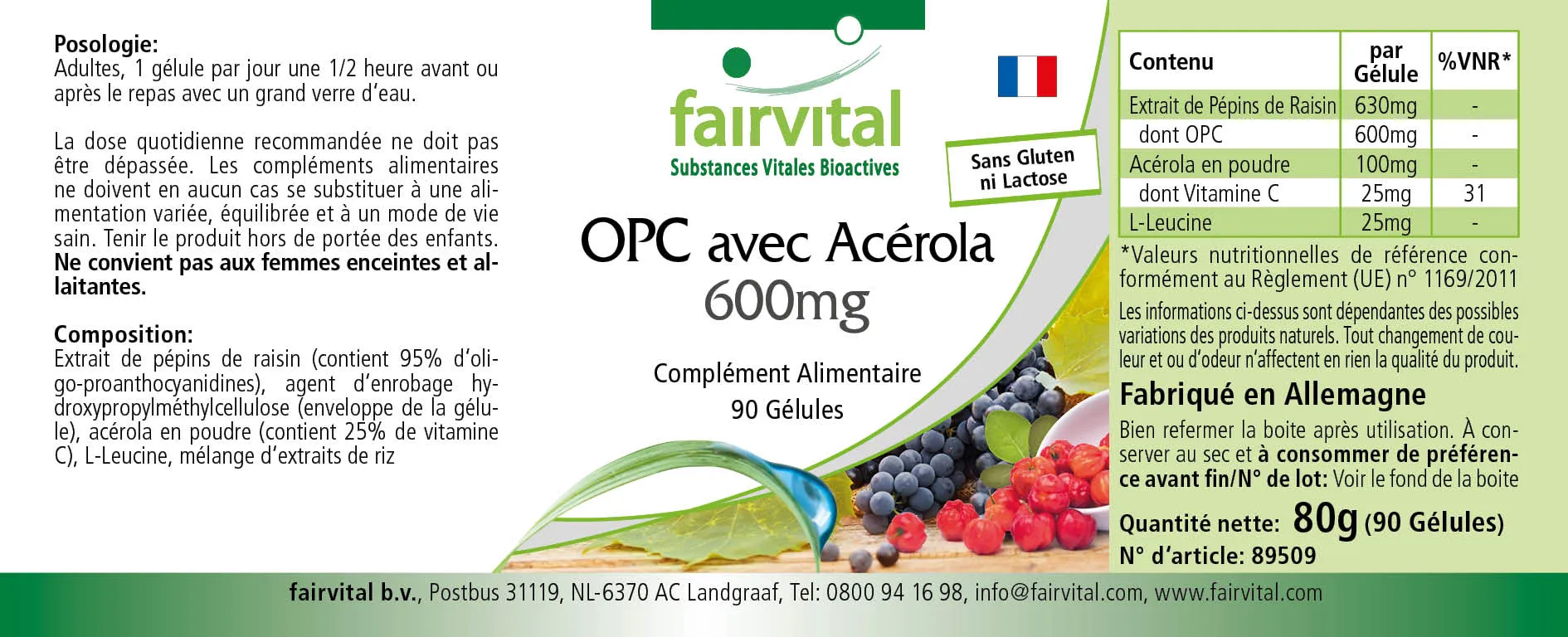 OPC 600mg met acerola - 90 capsules
