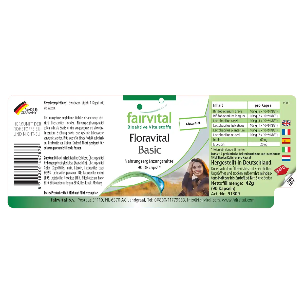 Floravital Basic - 90 Kapseln - mit Inulin - Lactobacillus & Bifidobakterien | Fairvital Floravital Basic - 90 Kapseln - mit Inulin - Lactobacillus & Bifidobakterien | Fairvital