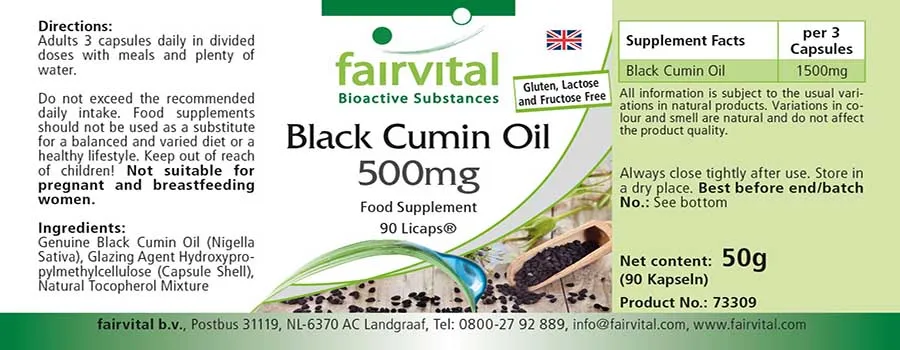 Black cumin oil 500mg - 90 LiCaps