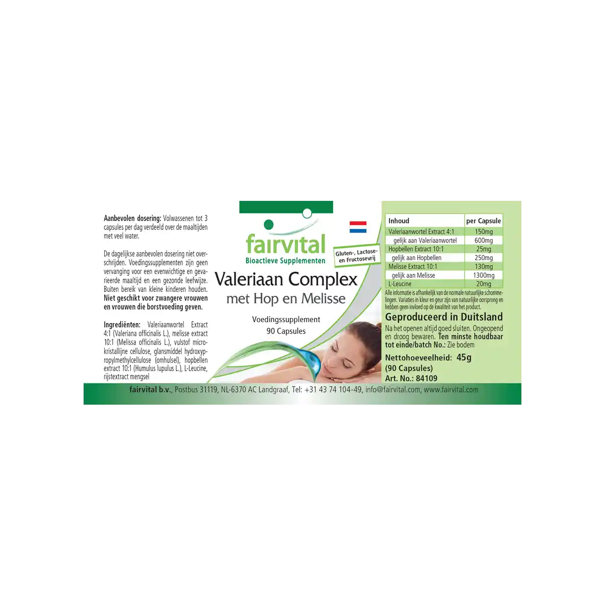 Valerian complex with hops and balm - 90 capsules