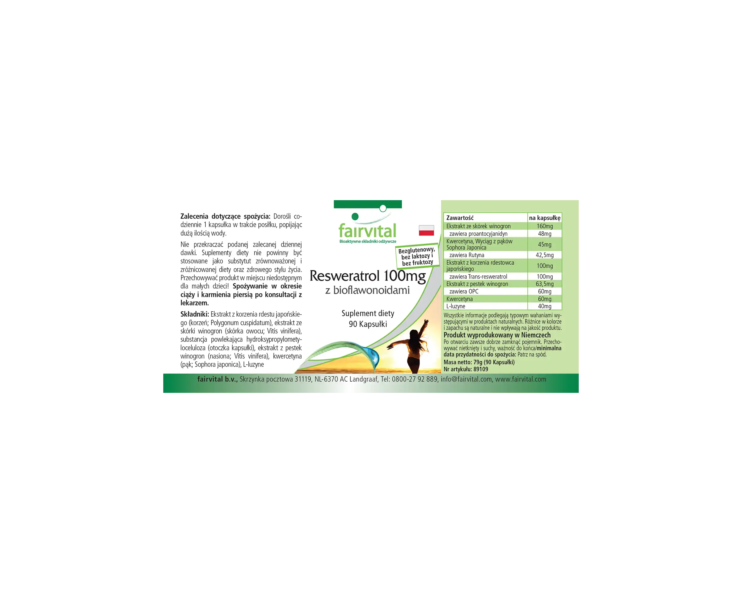 Resveratrolo 100 mg con bioflavonoidi - 90 capsule