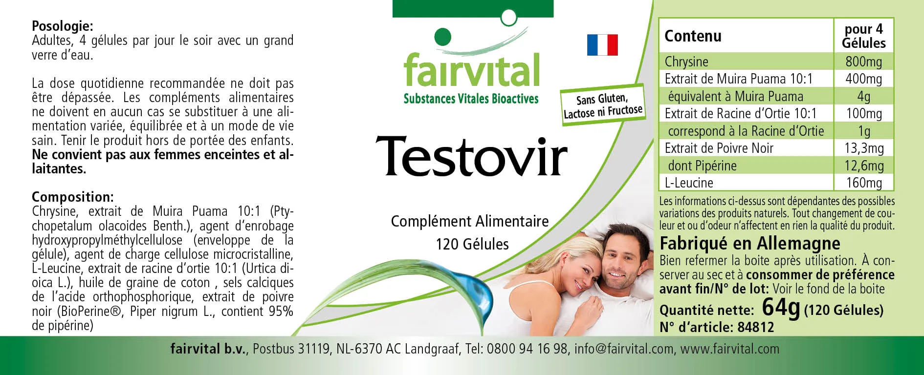 Testovir - 120 Cápsulas