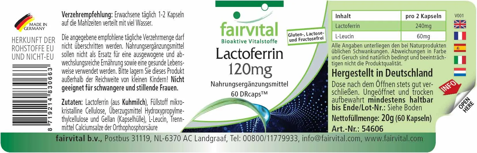 Lactoferrina 120mg - 60 DRcaps™