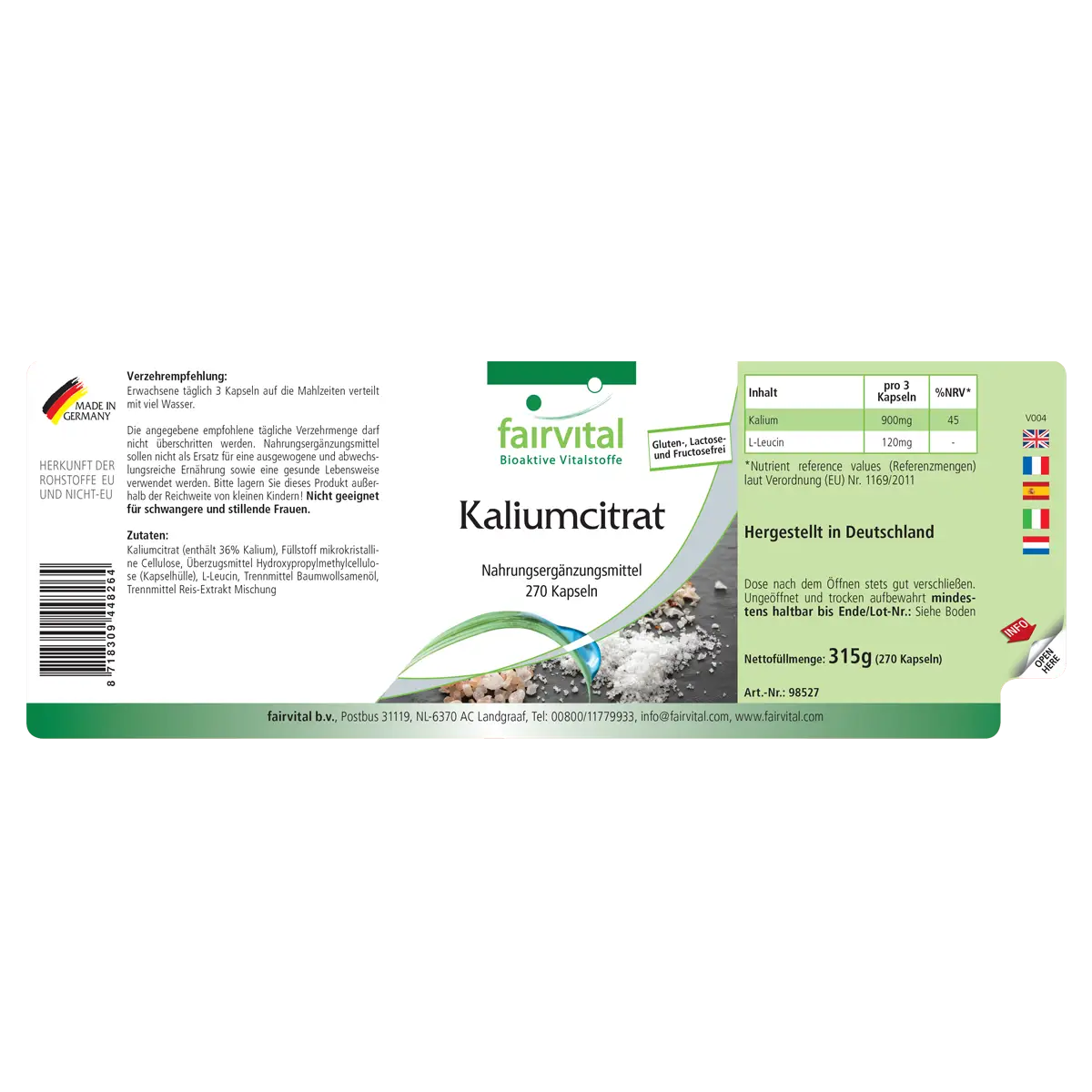 Kaliumcitraat - 270 capsules