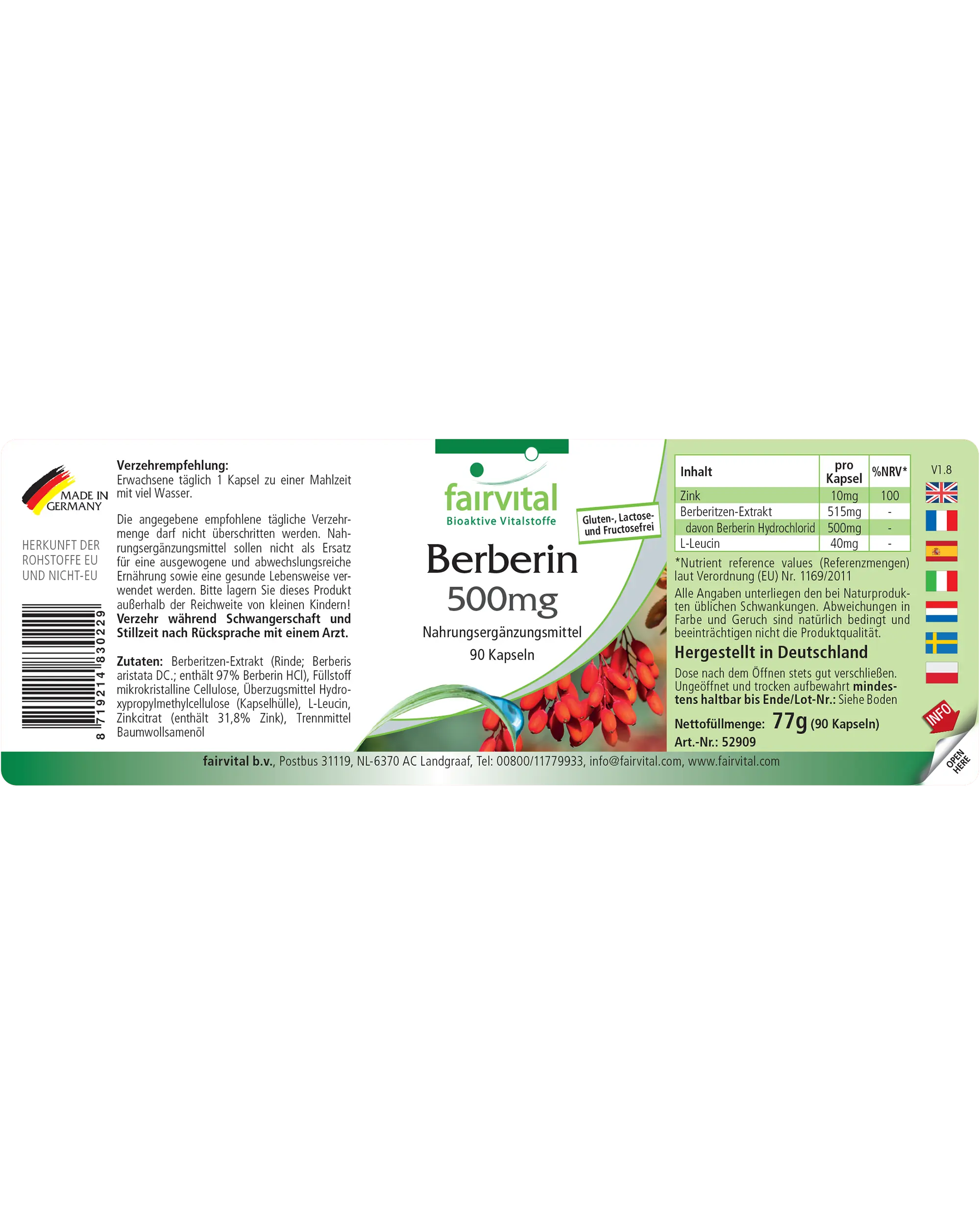 Berbérine 500mg