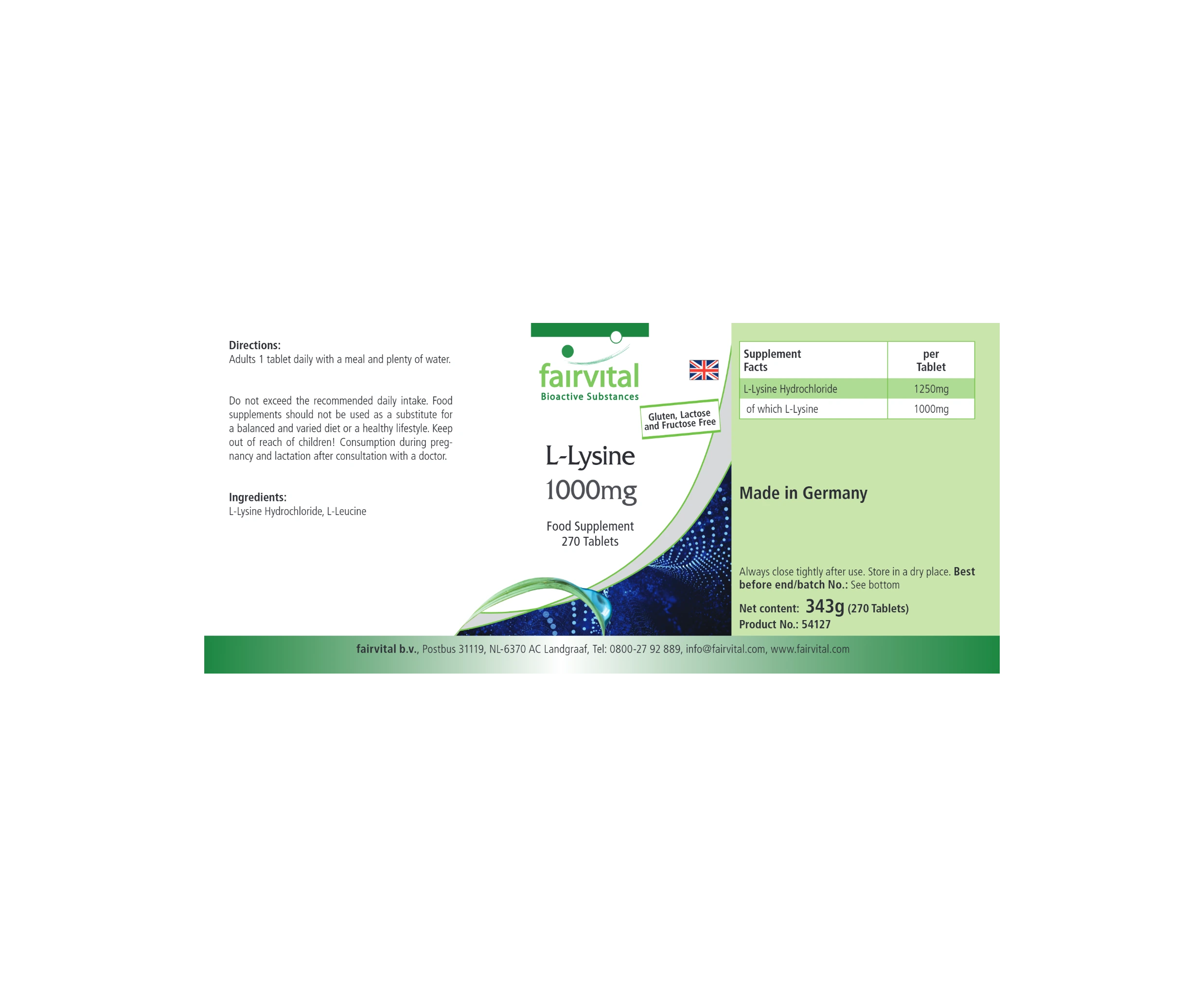 L-Lysin 1000mg