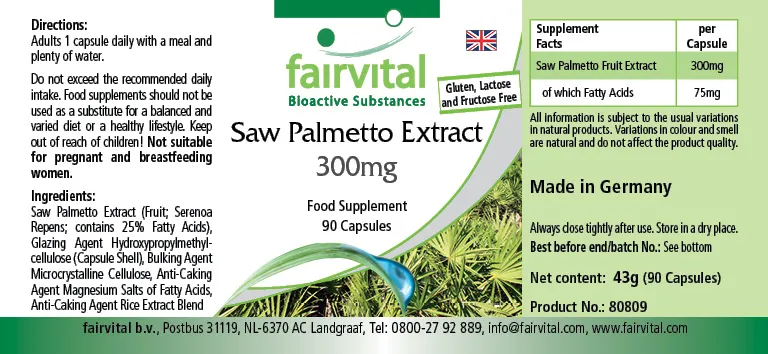 Estratto di Saw palmetto 300mg – 90 capsule