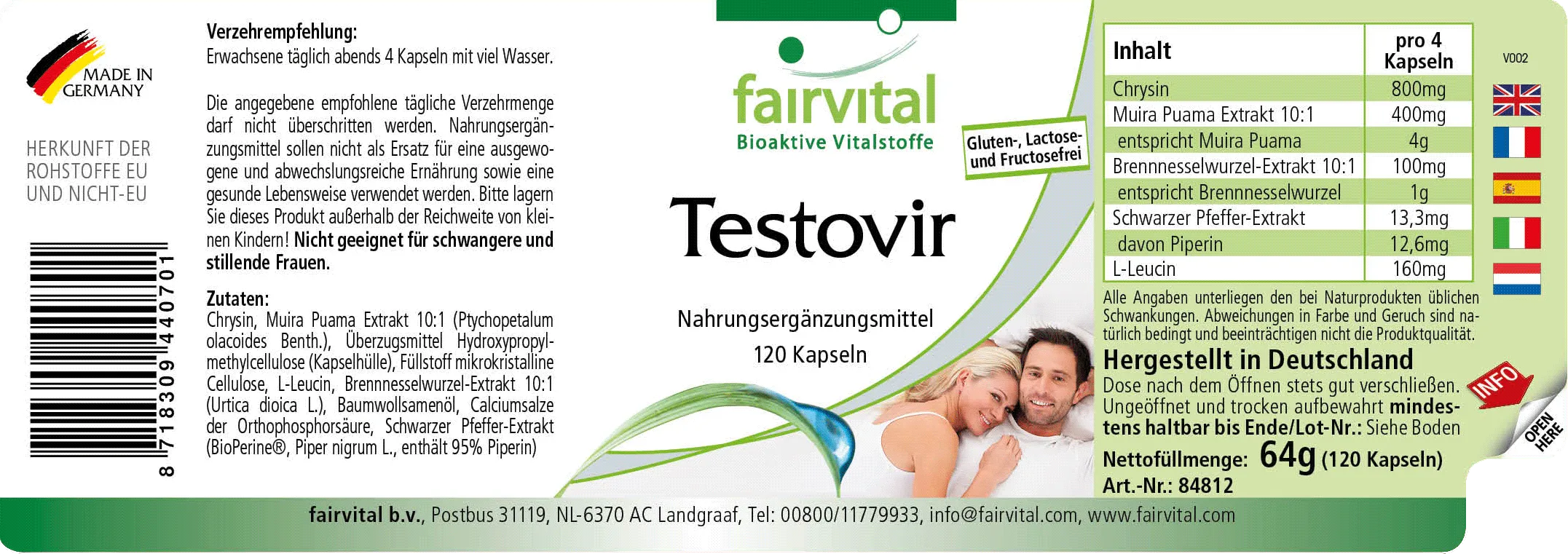 Testovir - 120 capsules