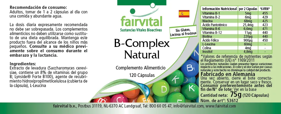 Complexe de Vitamines B - 120 gélules