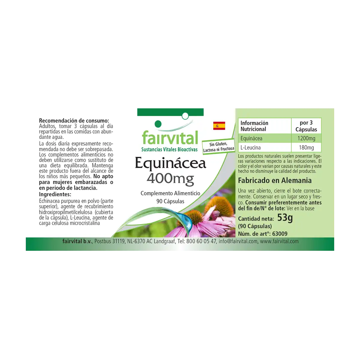 Echinacea 400mg - 90 capsules