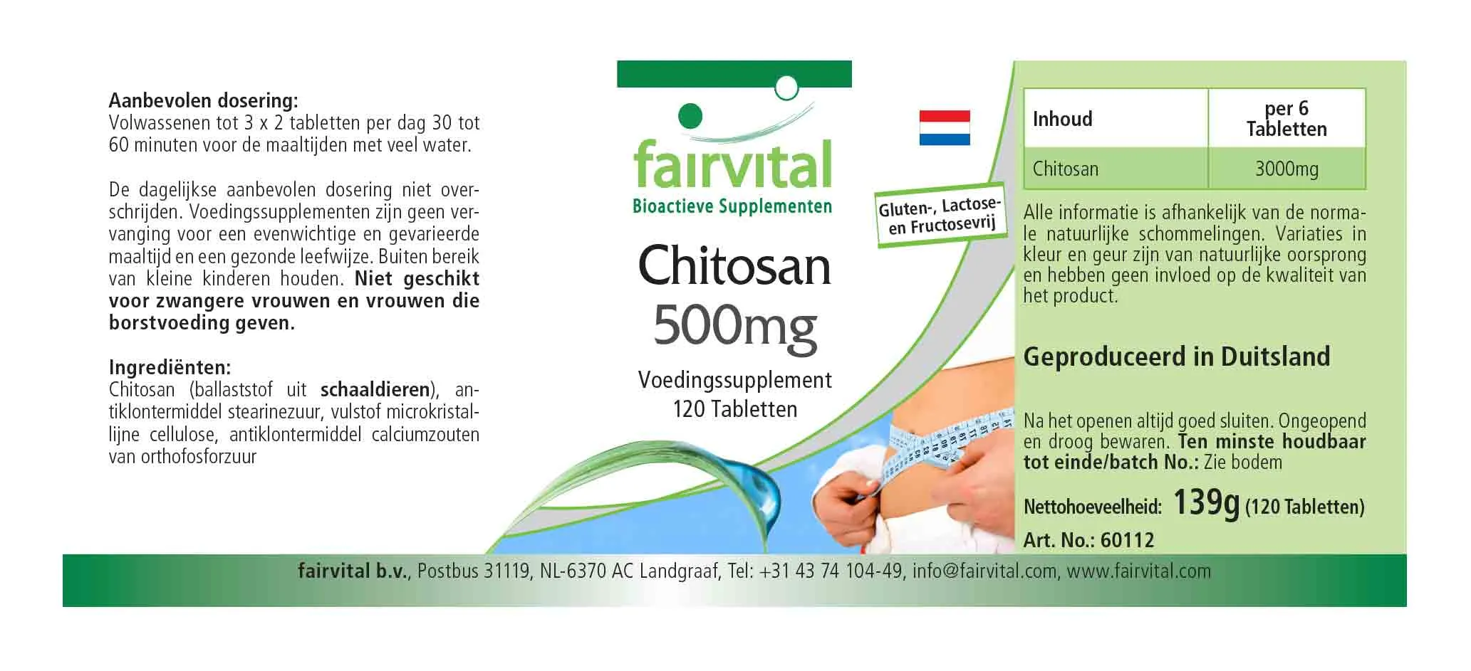 Chitosan 500mg - 120 tablets