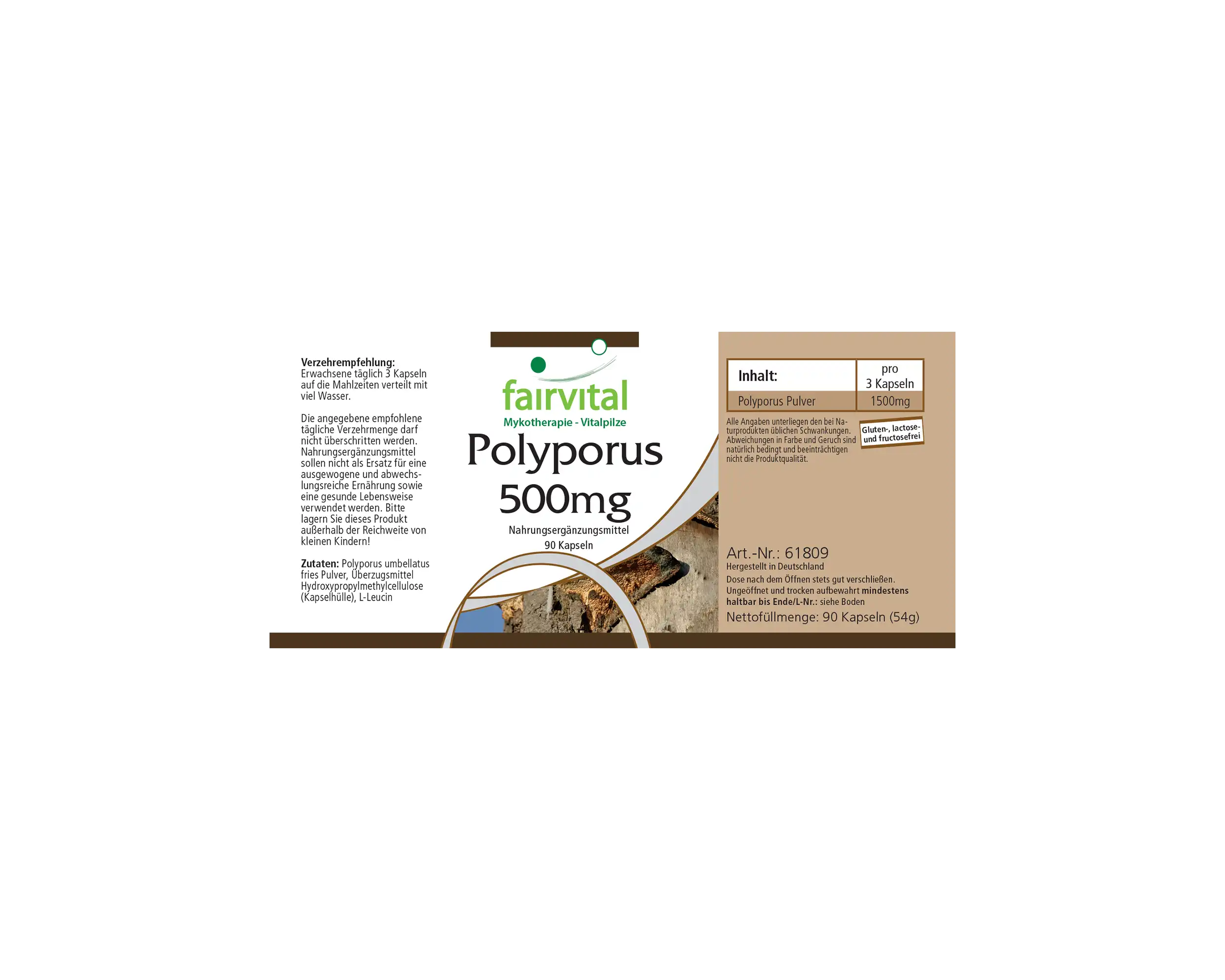 Polyporus 500mg - le champignon pur - 90 gélules Polyporus 500mg - le champignon pur - 90 gélules