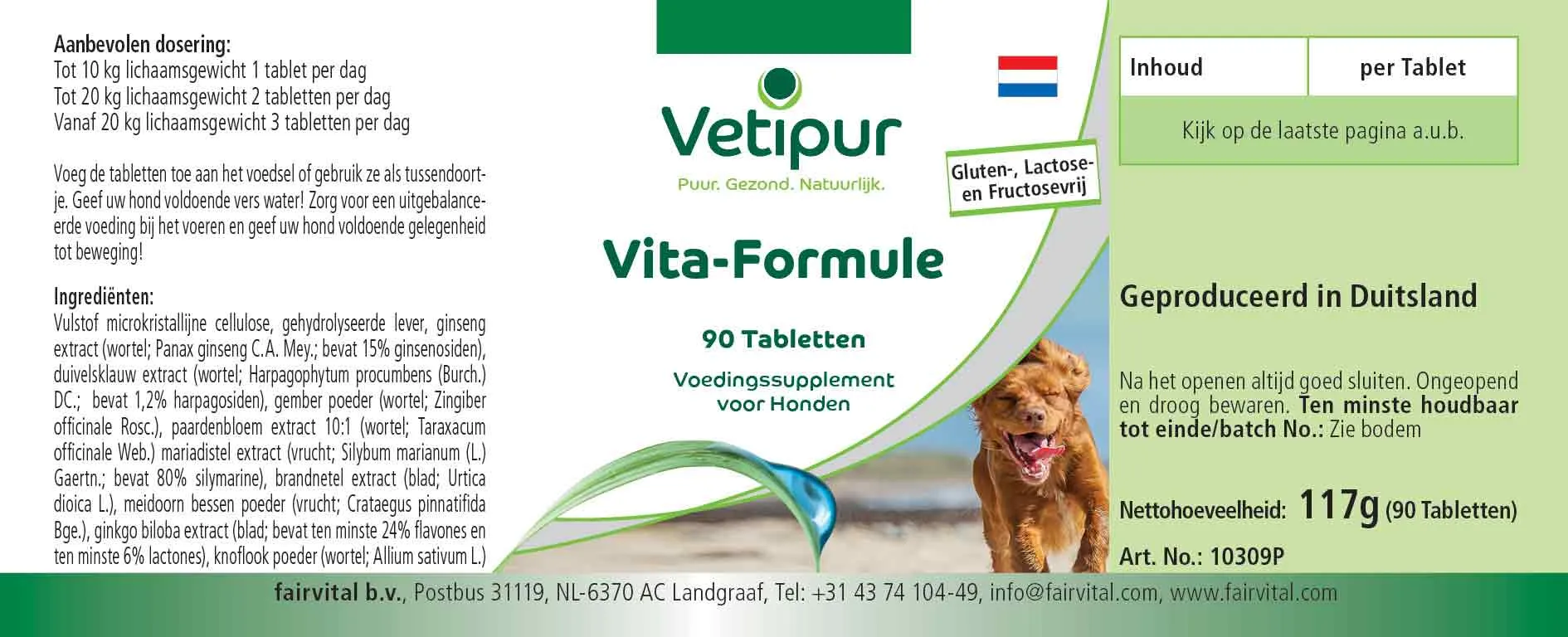 Vita Formula - 90 tabletten voor honden | Vetipur