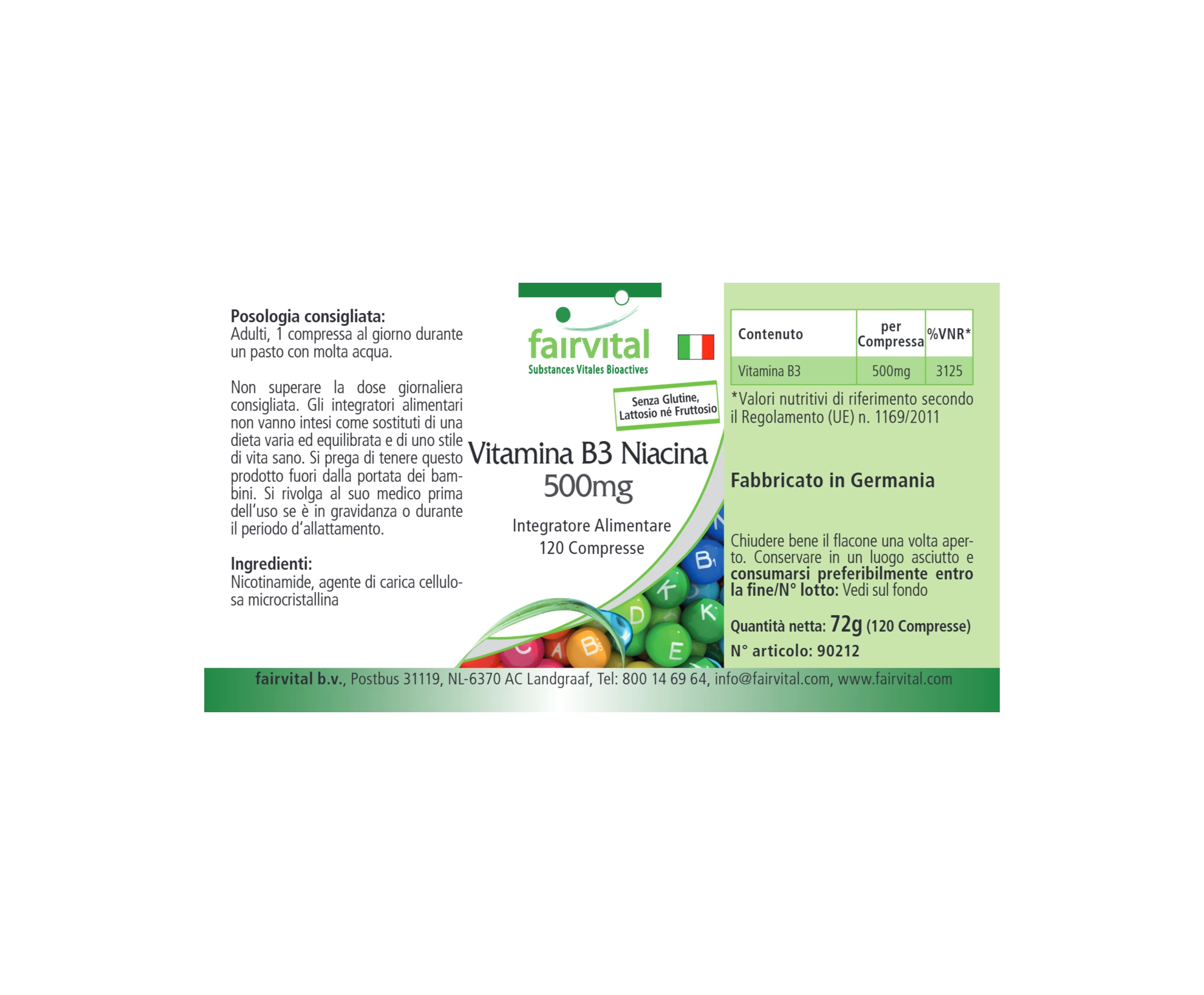 Vitamin B3 Niacin 500mg