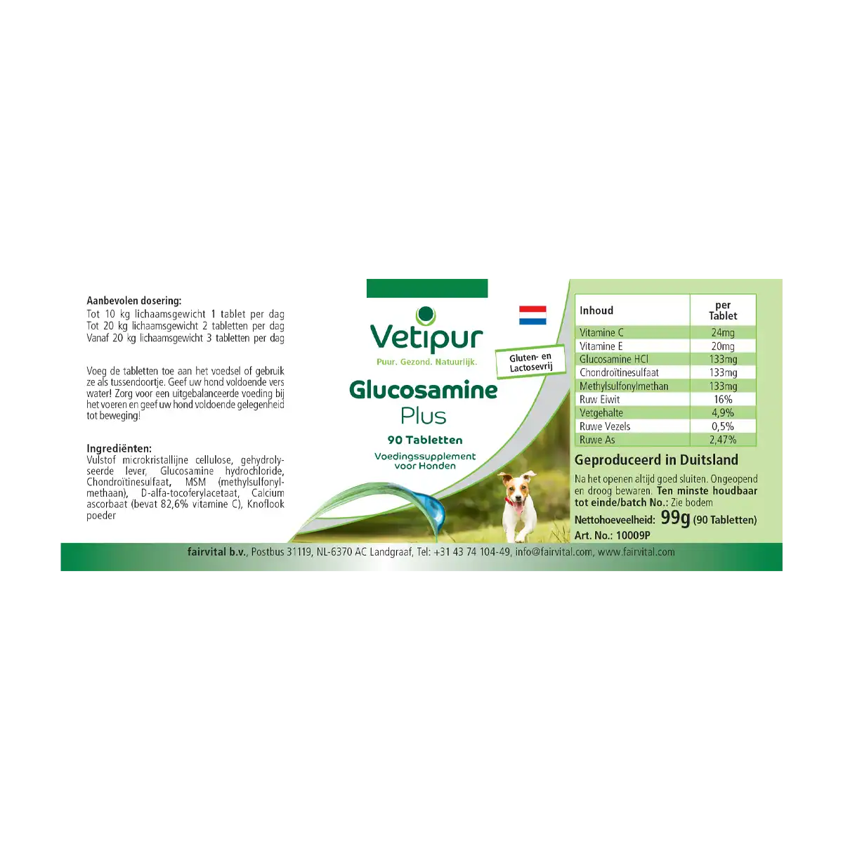 Glucosamine Plus - 90 tabletten voor honden | Vetipur