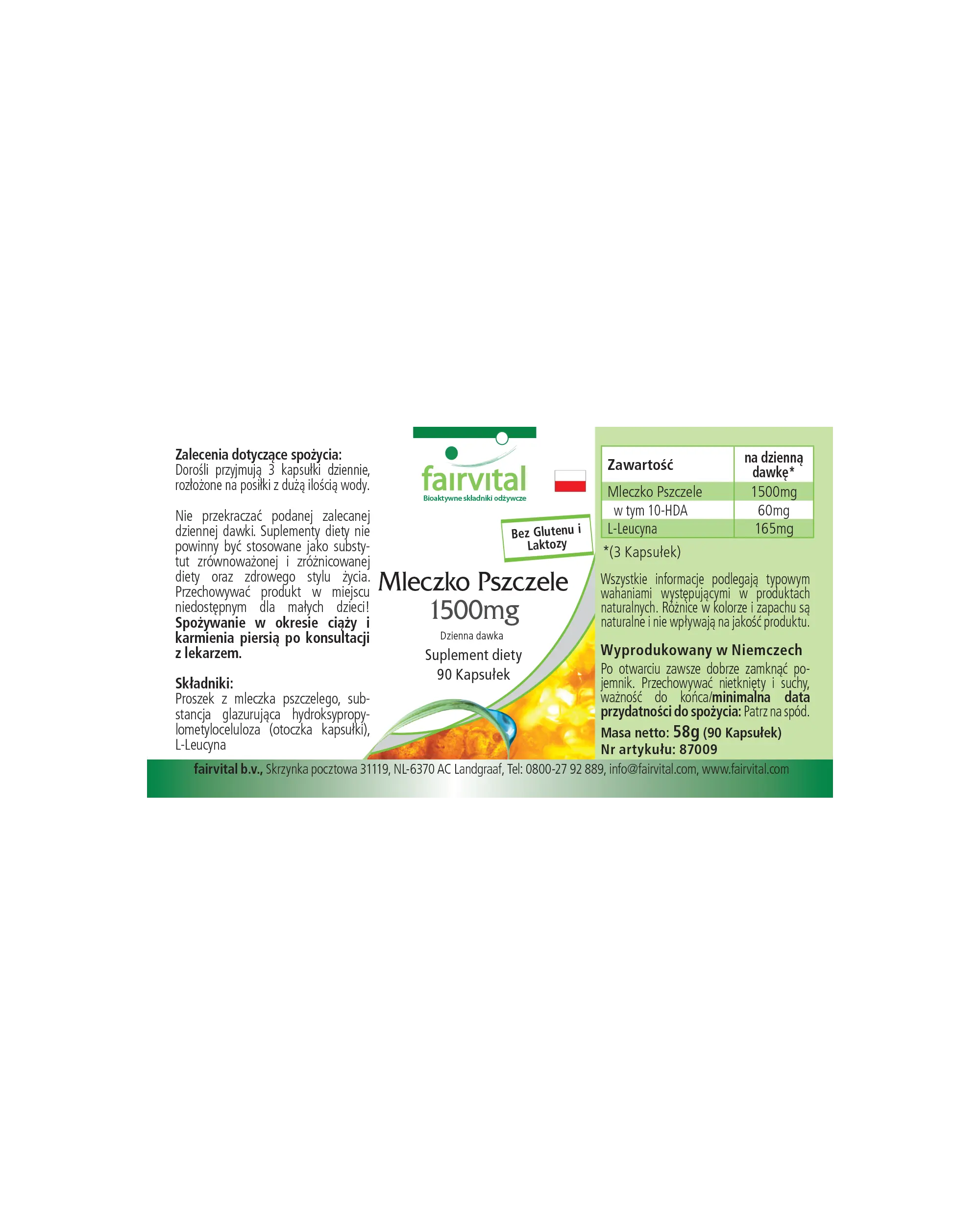 Royal Jelly Extract 1500mg - 90 Capsules