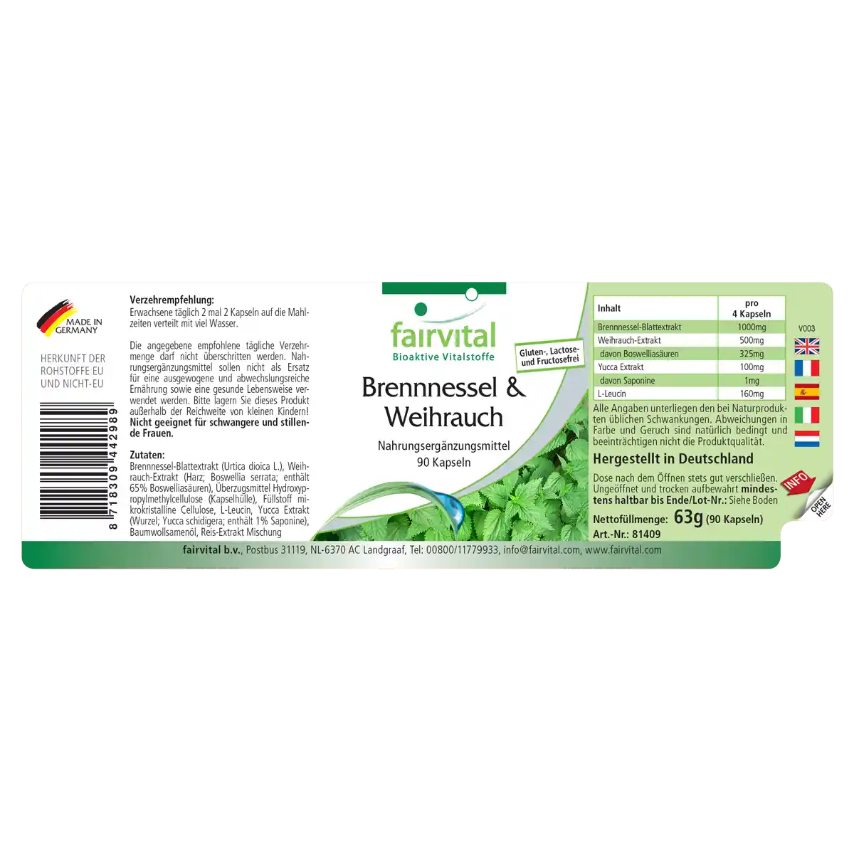 Stinging Nettle & Frankincense - 90 Capsules Stinging Nettle & Frankincense - 90 Capsules