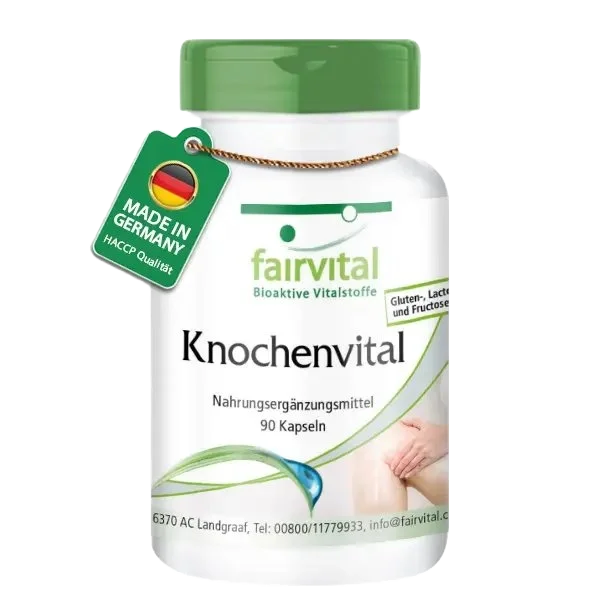 Knochenvital - 90 Kapseln - mit Calcium, Magneisum, Zink uvm. - für Knochen, Muskeln uvm. | Fairvital Knochenvital - 90 Kapseln - mit Calcium, Magneisum, Zink uvm. - für Knochen, Muskeln uvm. | Fairvital