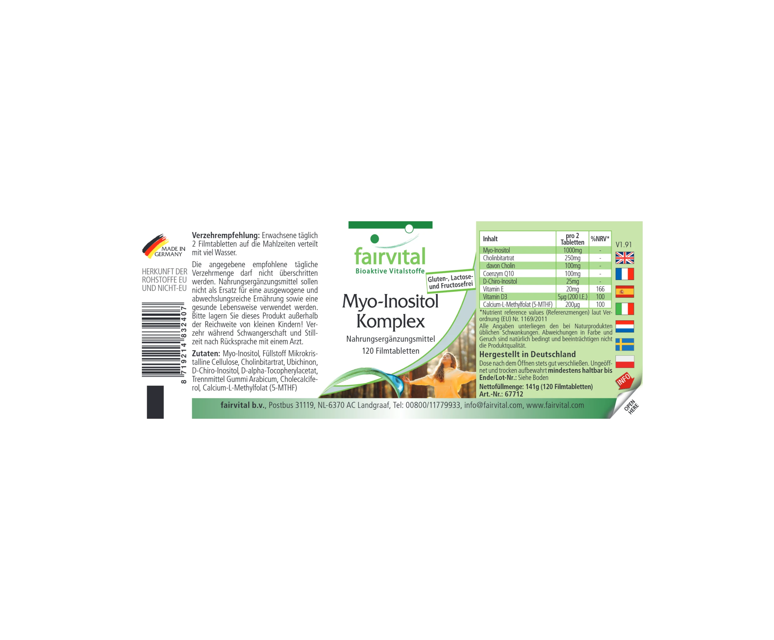 Myo-Inositol Komplex - 120 Filmtabletten - vegan | Fairvital