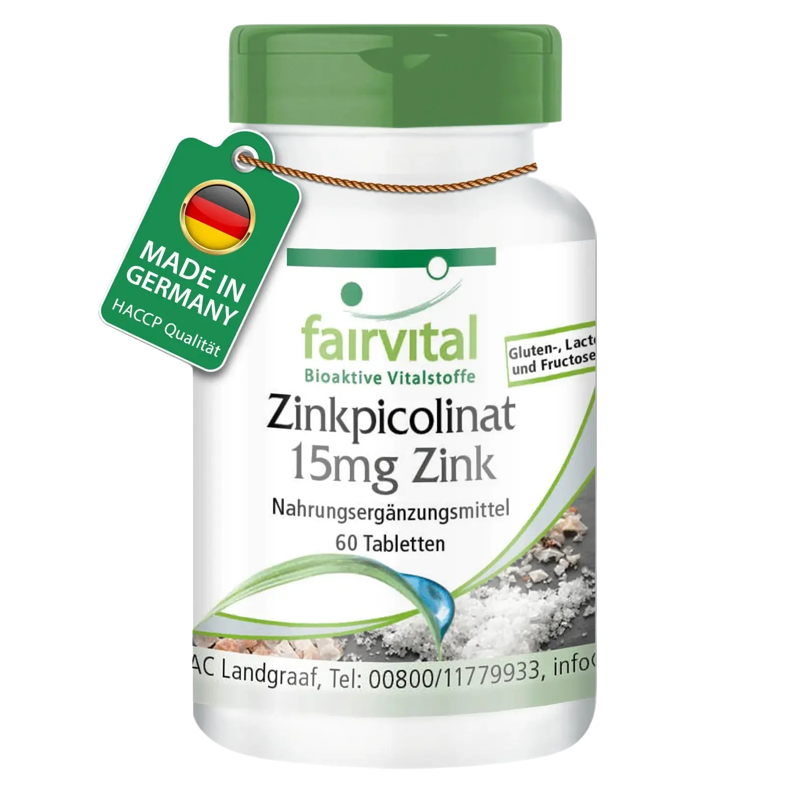 Zinkpicolinat mit 15mg Zink - 60 Tabletten - für Immunsystem, Sehkraft, Haare, Haut - Vegan | Fairvital Zinkpicolinat mit 15mg Zink - 60 Tabletten - für Immunsystem, Sehkraft, Haare, Haut - Vegan | Fairvital