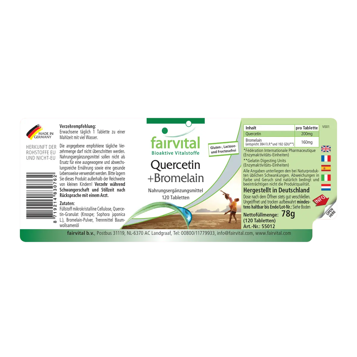 Quercetin plus Bromelain - 120 Tabletten - Hochdosiert und Vegan | Fairvital Quercetin plus Bromelain - 120 Tabletten - Hochdosiert und Vegan | Fairvital