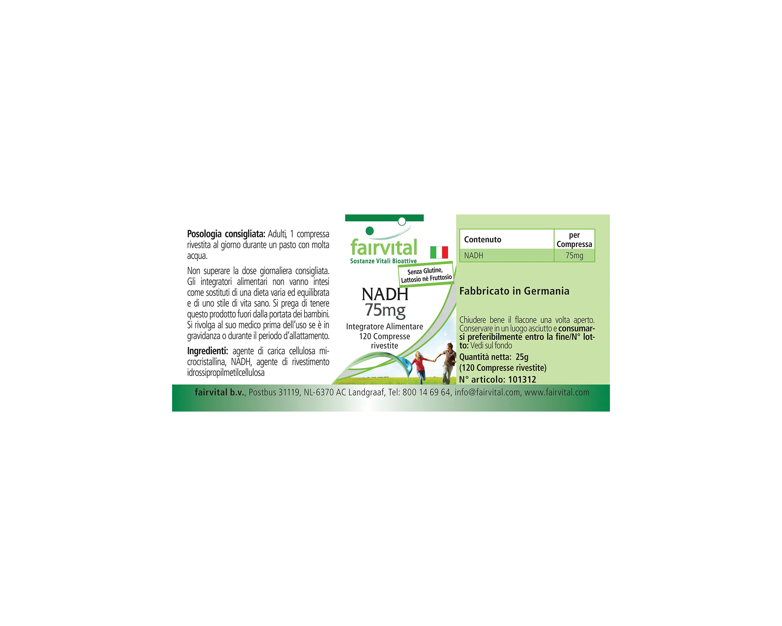 NADH 75mg - 120 Filmtabletten - schluckfreundlich - vegan | Fairvital