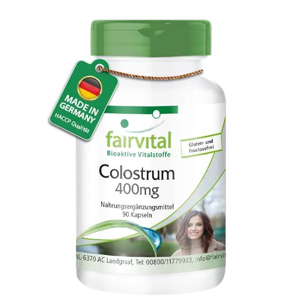 Colostrum 400mg - 90 Kapseln - Schluckfreundlich - 30% Immunglobuline - Hochdosiert | Fairvital