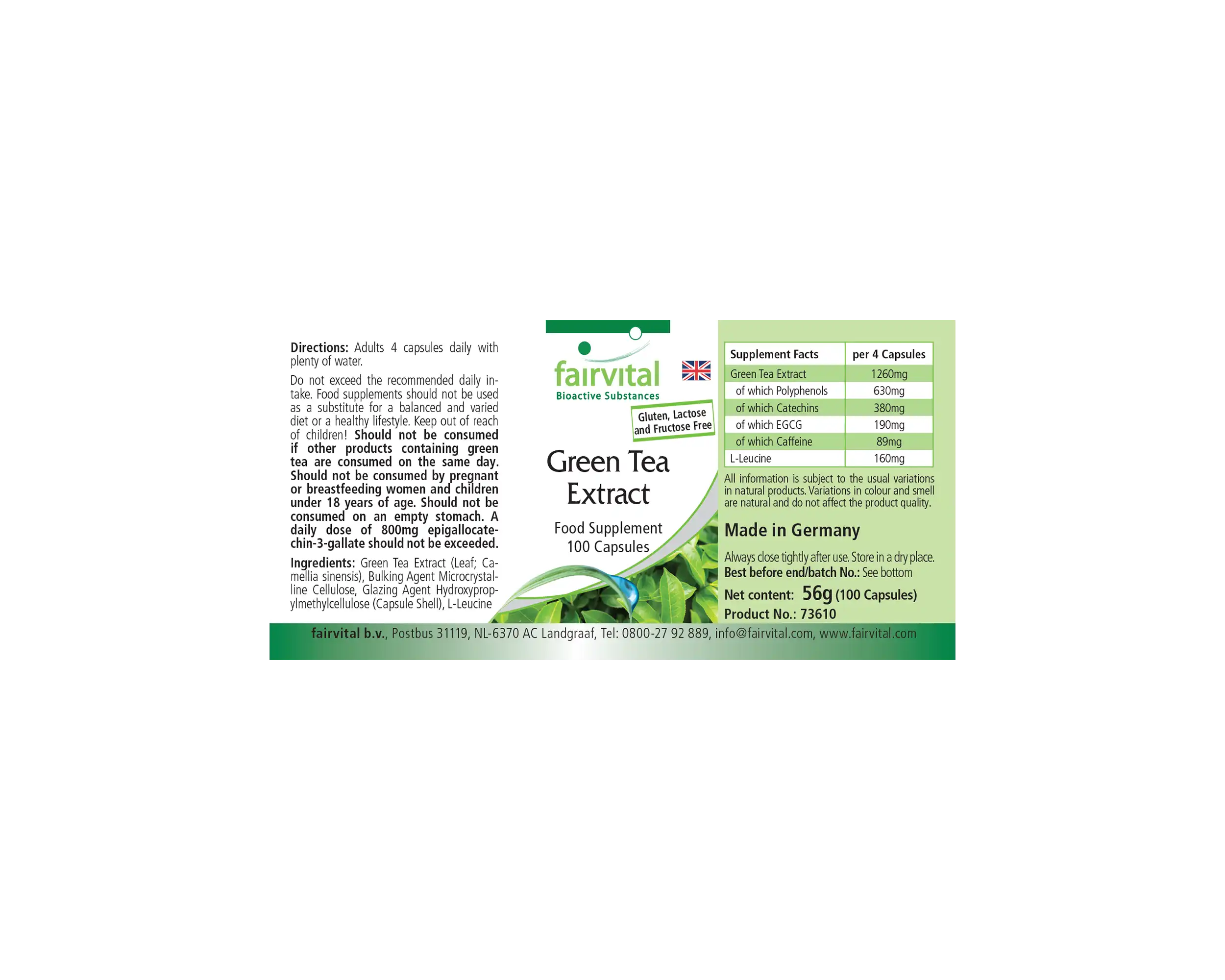 Grüner Tee Extrakt- 100 Kapseln