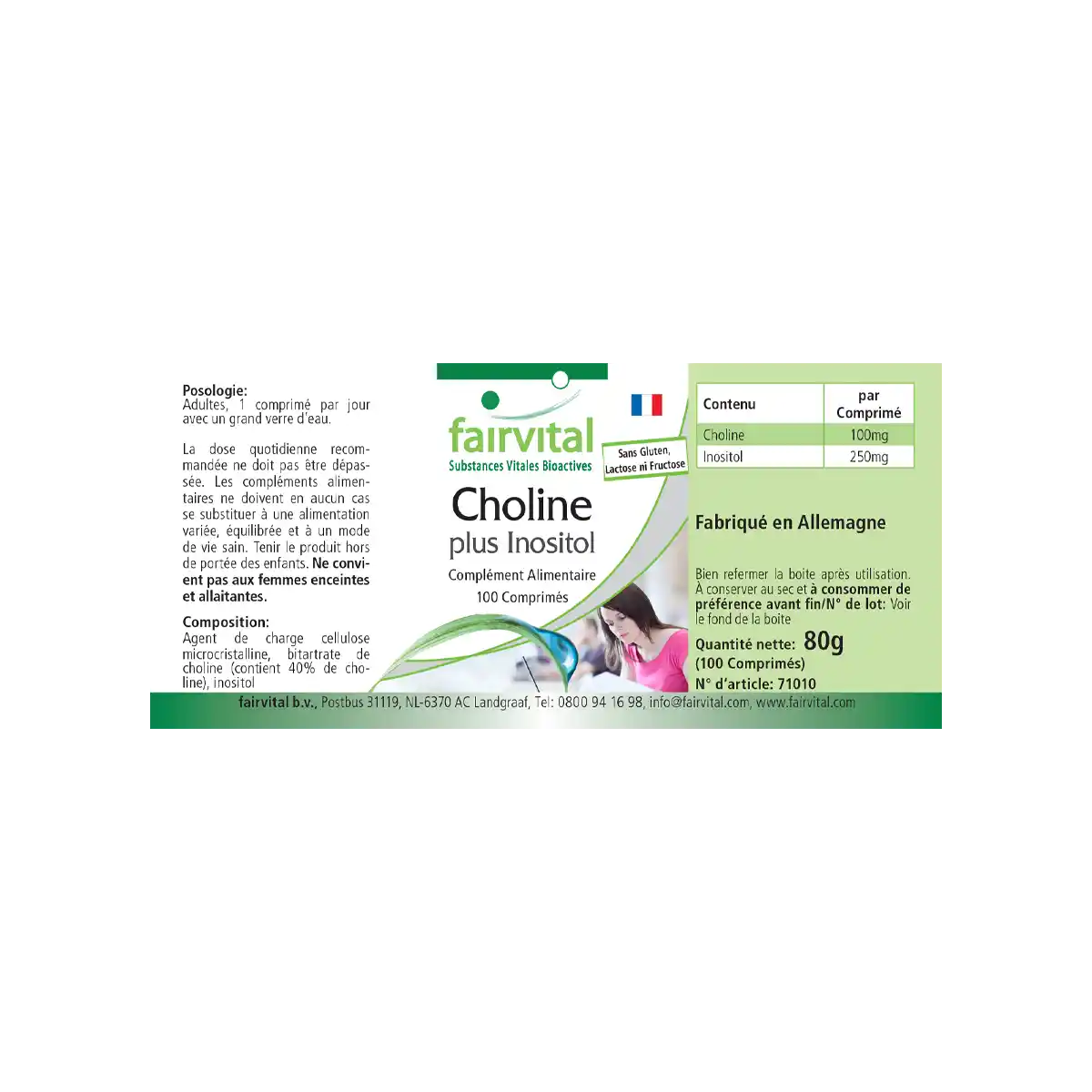 Choline plus inositol - 100 tabletten