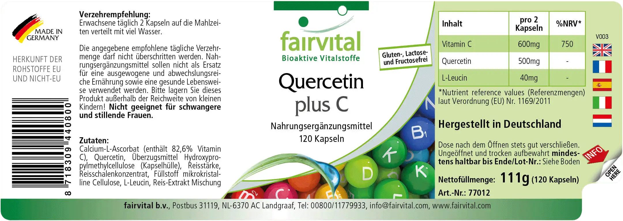 Quercetine plus C - 120 capsules