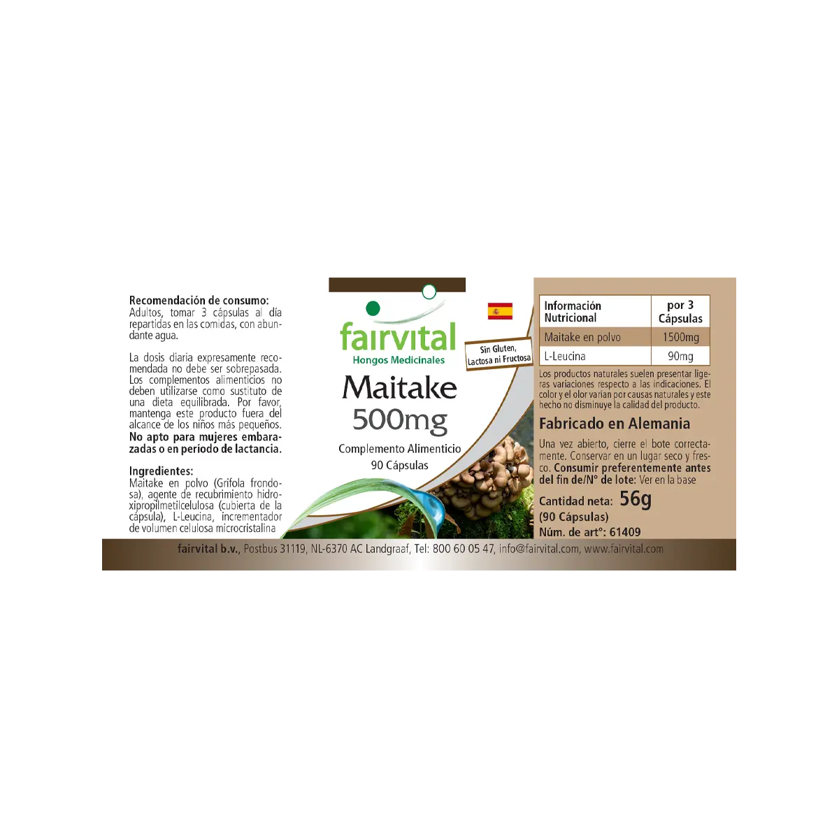 Maitake 500mg - 90 gélules