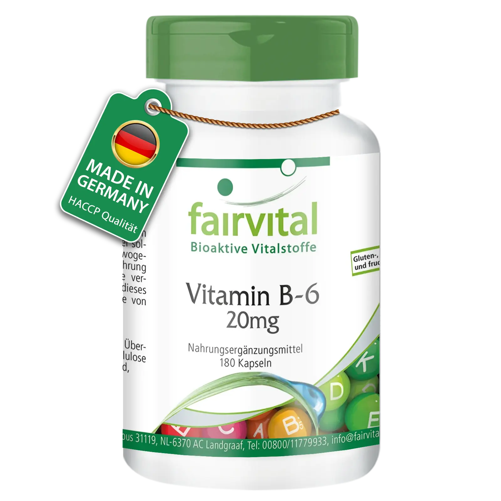 Vitamine B-6 20mg - 180 capsules Vitamine B-6 20mg - 180 capsules