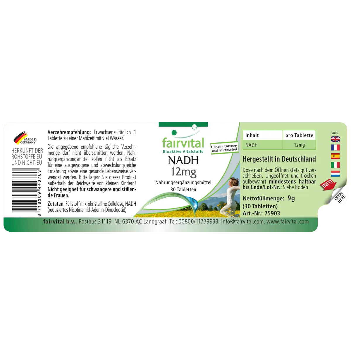 NADH 12mg - 30 tabletten