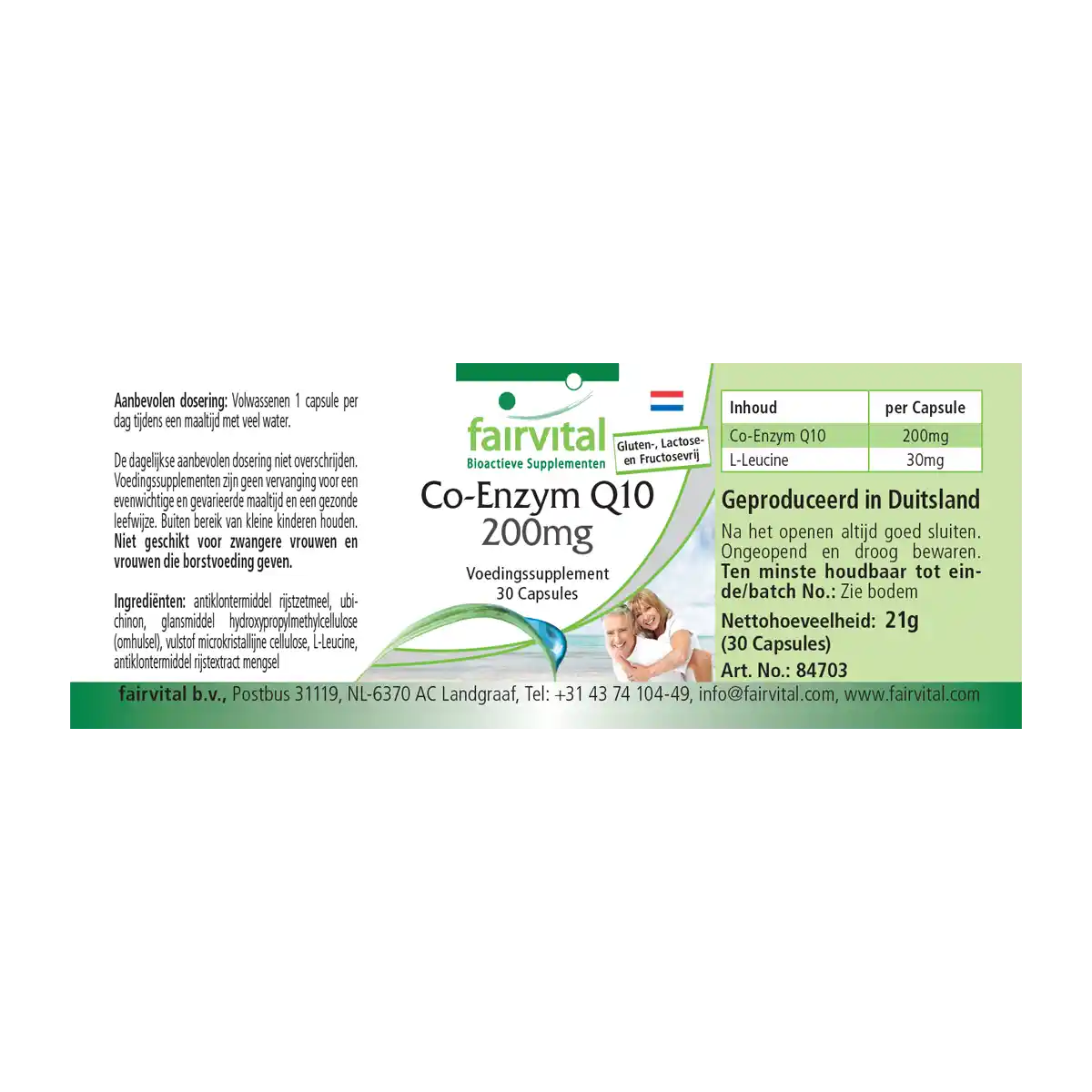 Co-Enzym Q10 200mg - 30 Kapseln - CoQ10 Ubiquinon Kapseln - Hochdosiert und Vegan | Fairvital Co-Enzym Q10 200mg - 30 Kapseln - CoQ10 Ubiquinon Kapseln - Hochdosiert und Vegan | Fairvital