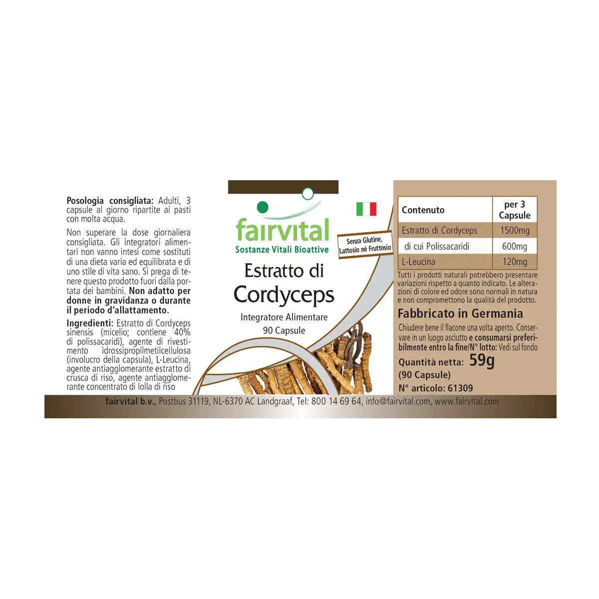 Cordyceps extract - 90 capsules