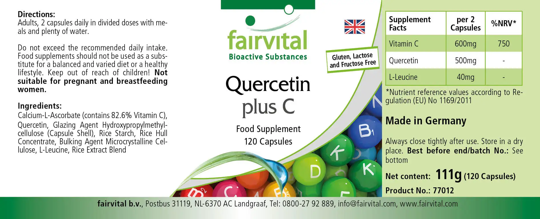 Quercetina Plus C – 120 capsule