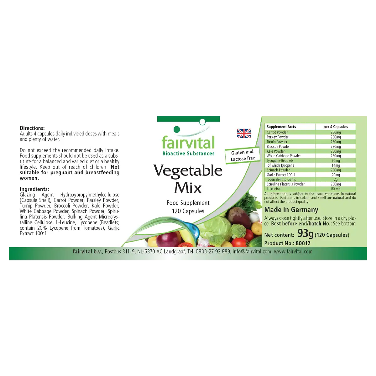 Vegetable Mix - 120 capsules