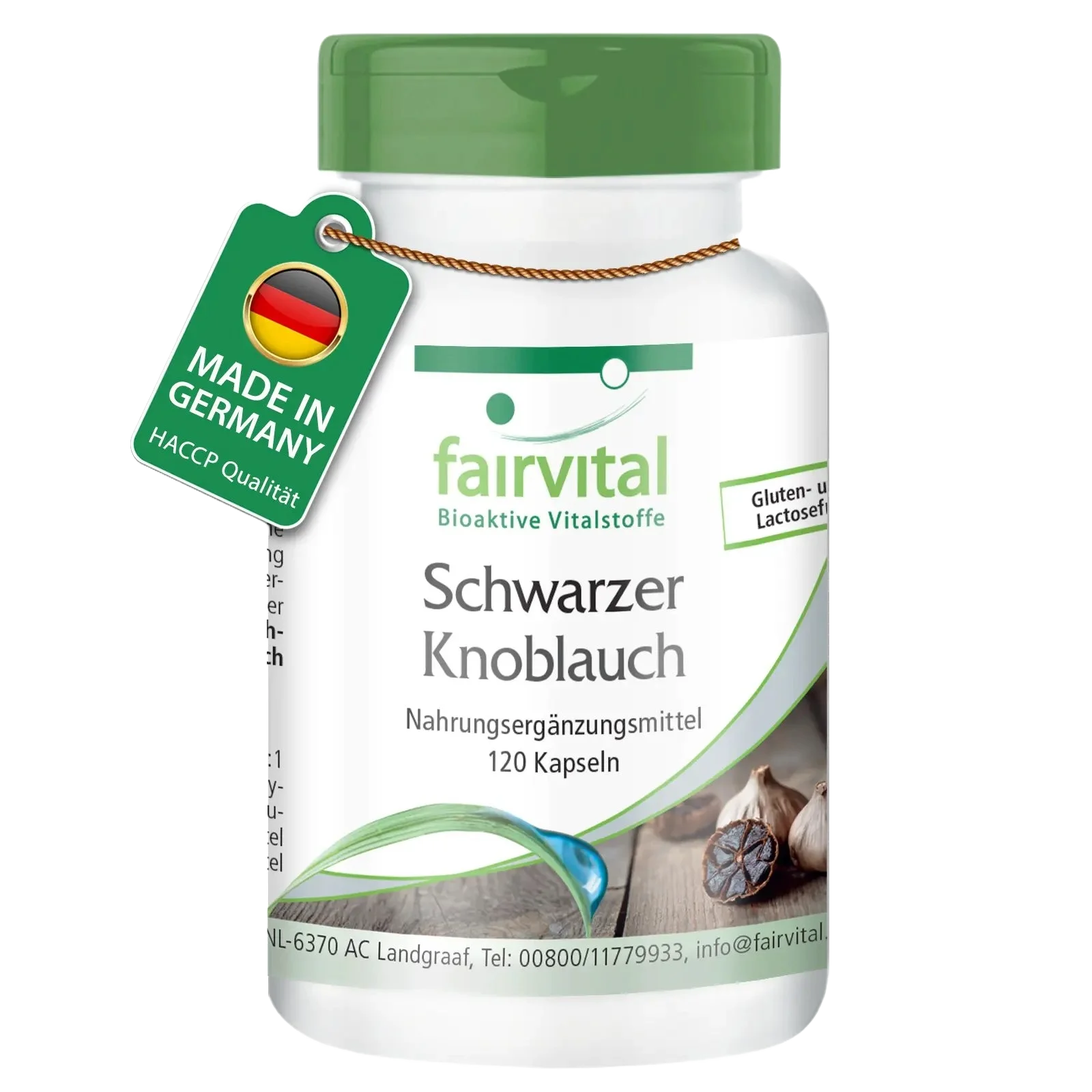 Schwarzer Knoblauch 600mg - 120 Kapseln - 15-fach konzentrierter Extrakt - Vegan | Fairvital Schwarzer Knoblauch 600mg - 120 Kapseln - 15-fach konzentrierter Extrakt - Vegan | Fairvital