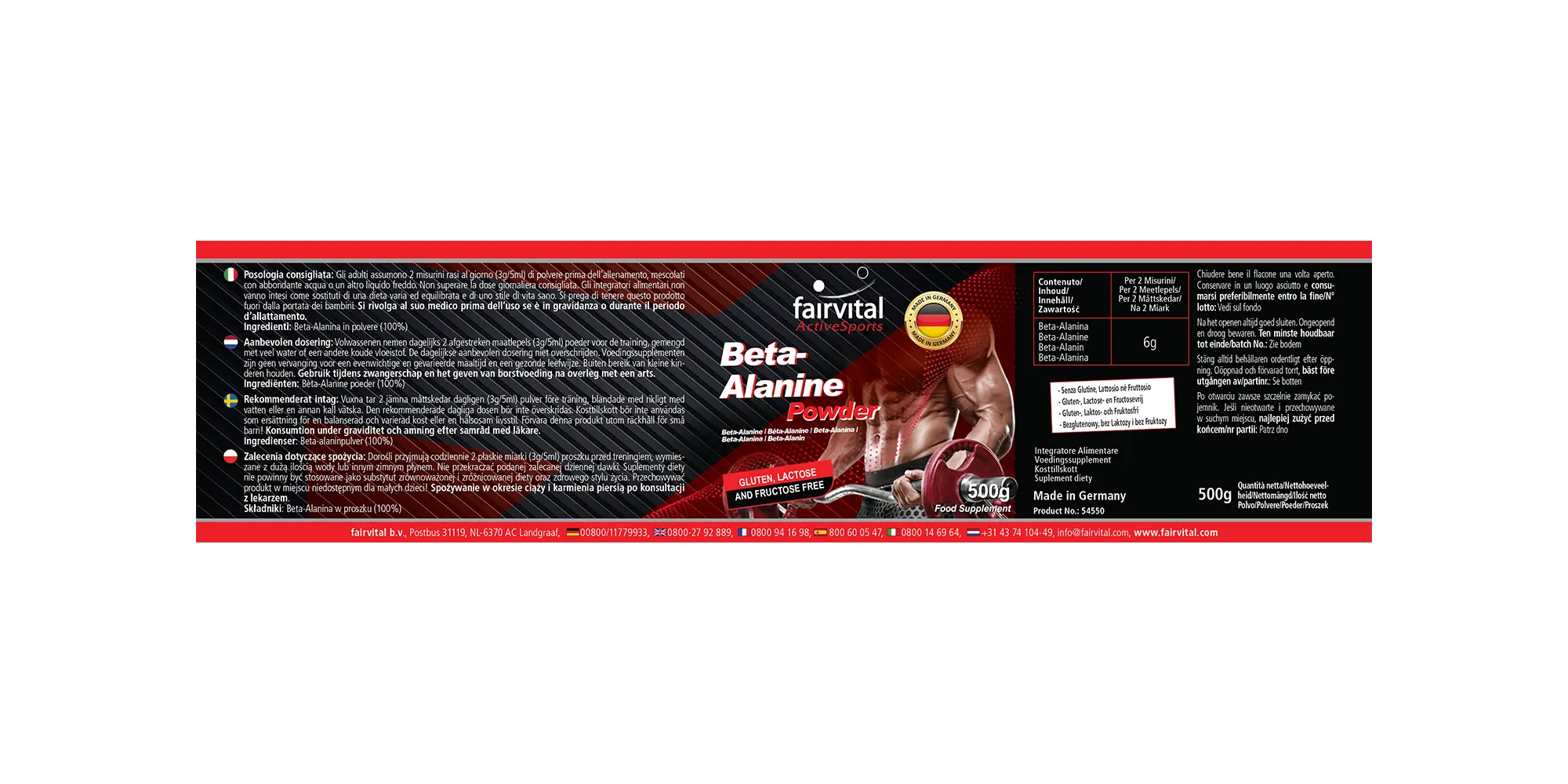 Beta-Alanine 500g powder Beta-Alanine 500g powder