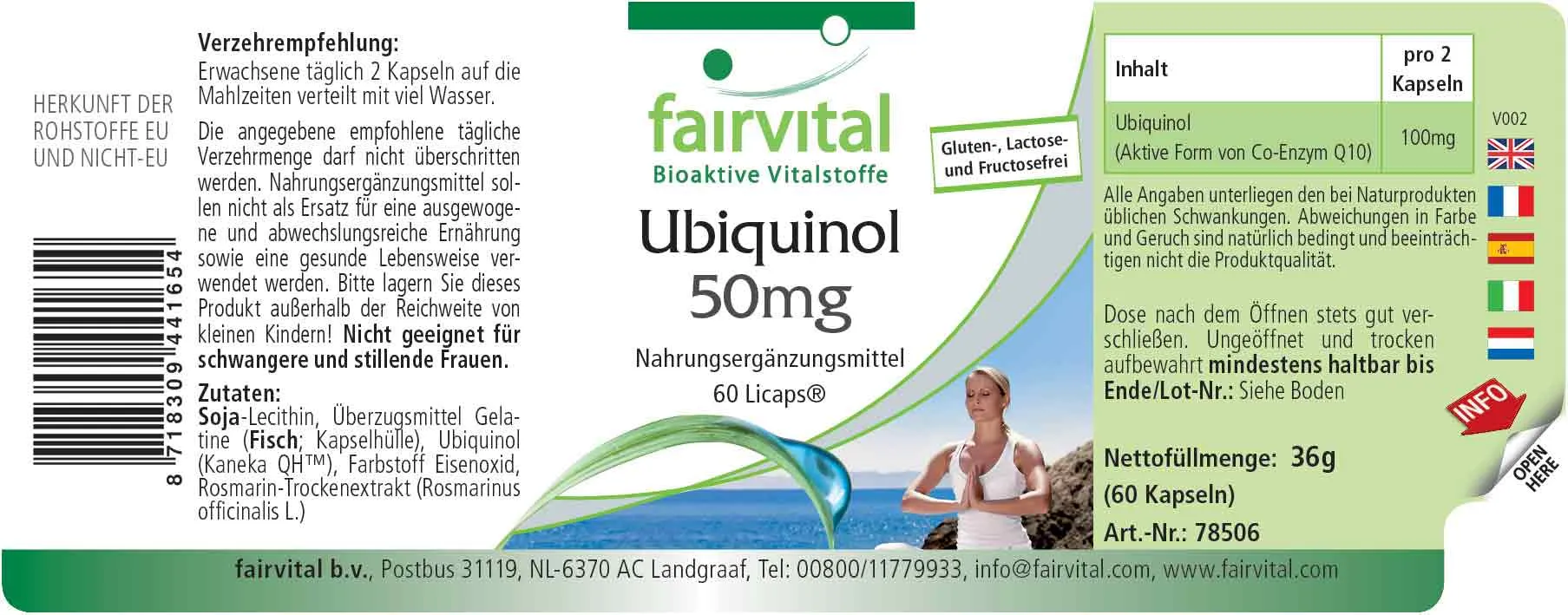 Ubiquinol 50mg Kapseln - 60 Licaps | Fairvital Ubiquinol 50mg Kapseln - 60 Licaps | Fairvital