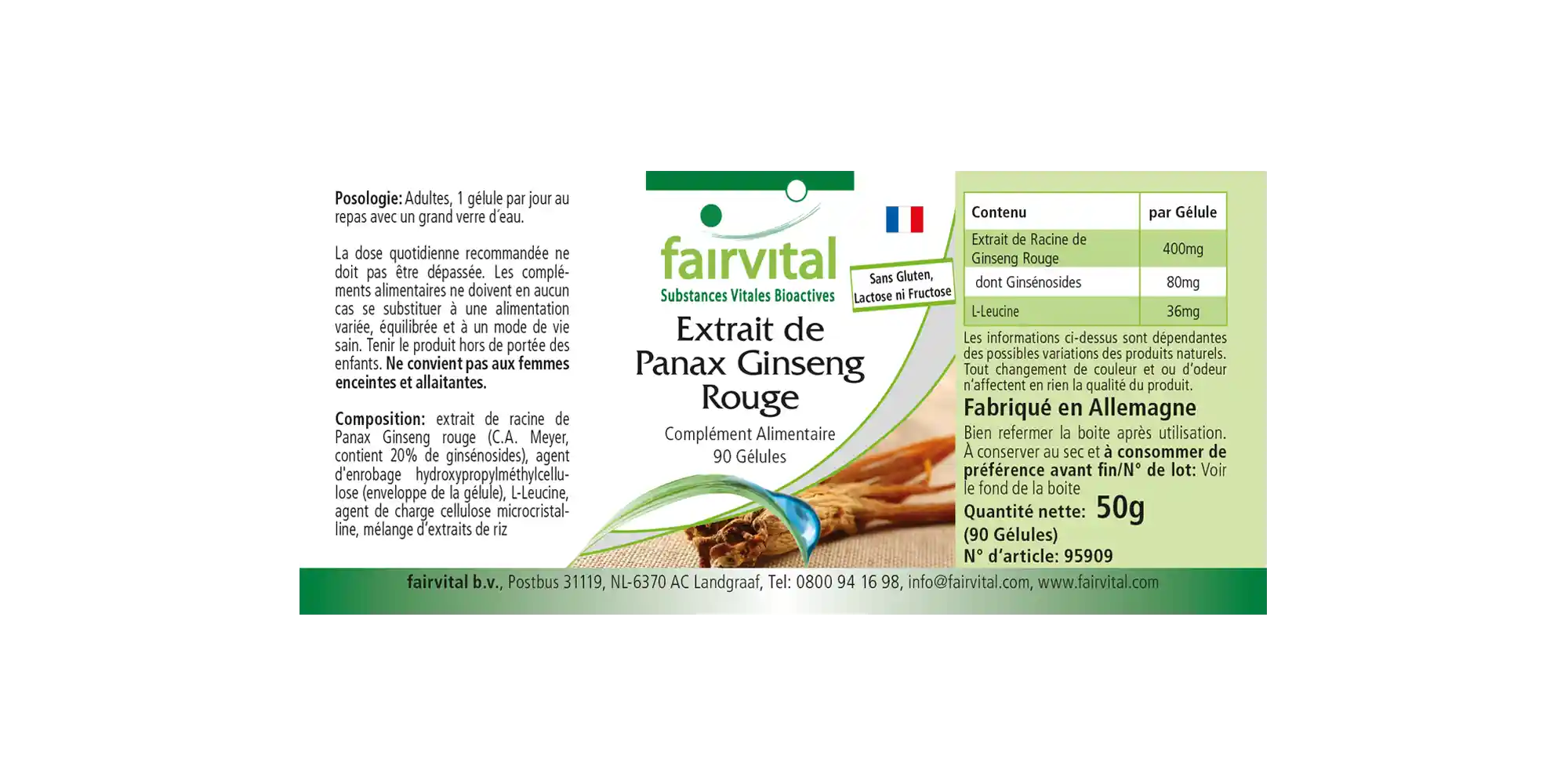 Estratto di Panax Ginseng Rosso 400mg – 90 capsule